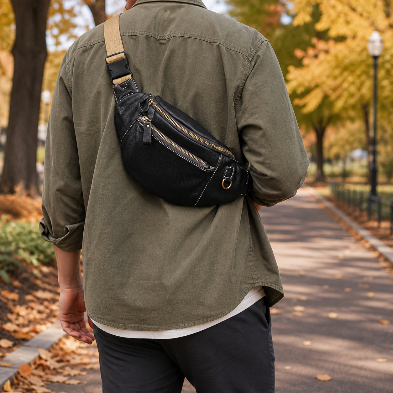 Latch canvas strap fanny pack