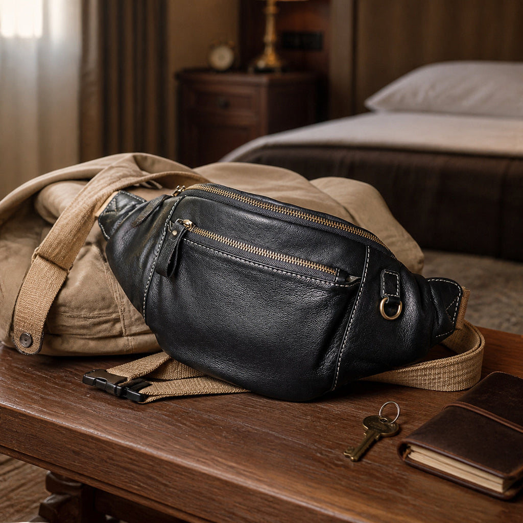 Latch canvas strap fanny pack
