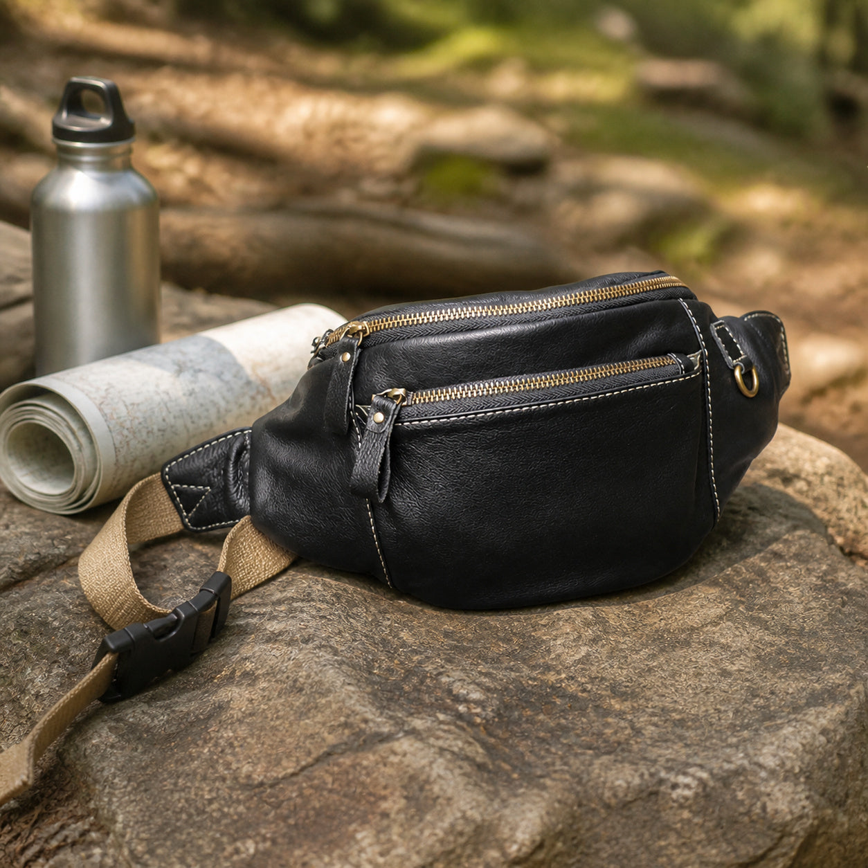 Latch canvas strap fanny pack