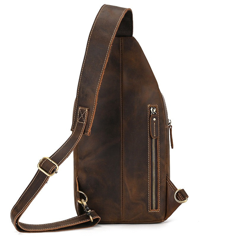 Basecamp convertible chest pack, Dark Brown leather