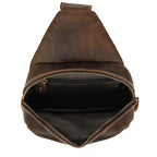 Basecamp convertible chest pack, Dark Brown leather