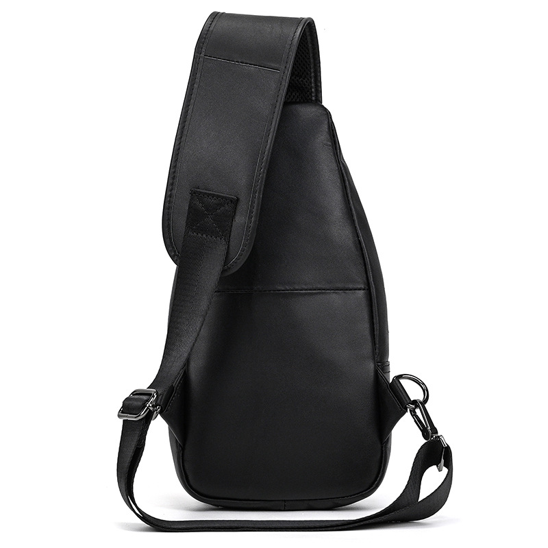 Trailblazer hiking sling bag, Black leather