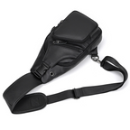 Trailblazer hiking sling bag, Black leather