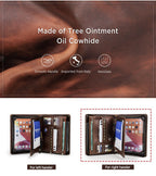 Dark brown leather case for 10.2 to 11 inch iPad