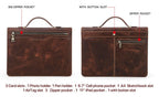 Handmade leather tablet case with brass hardware