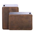 Full-grain leather iPad mini sleeve, no zipper or flap