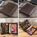 Handmade leather portfolio case for 10.2 to 11 inch iPad