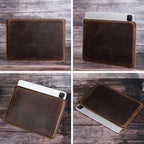 Leather tablet sleeve compatible with 11 inch iPad Pro
