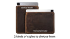 Dark brown leather sleeve for 11 inch tablets