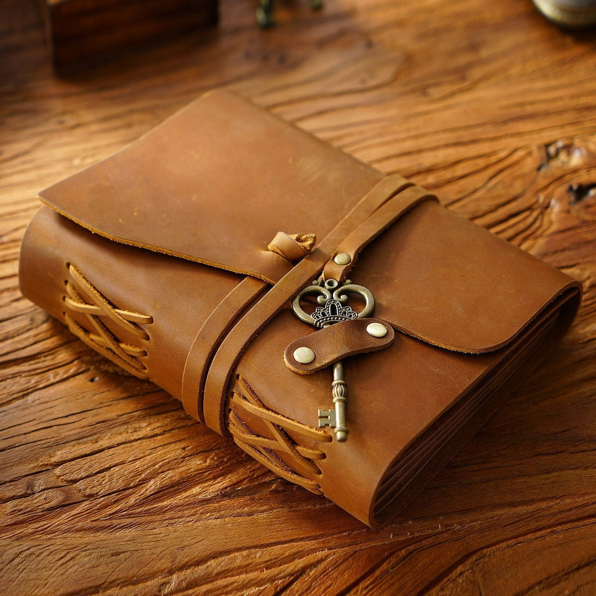 Barrister kraft paper leather journal