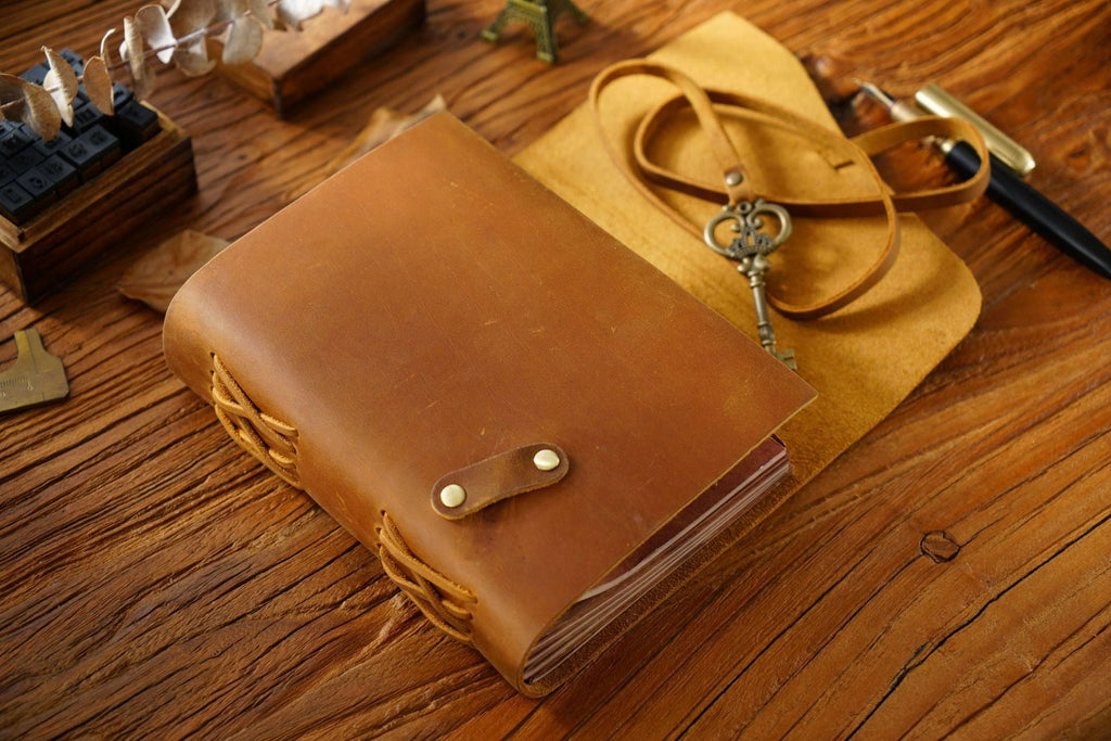 Barrister kraft paper leather journal