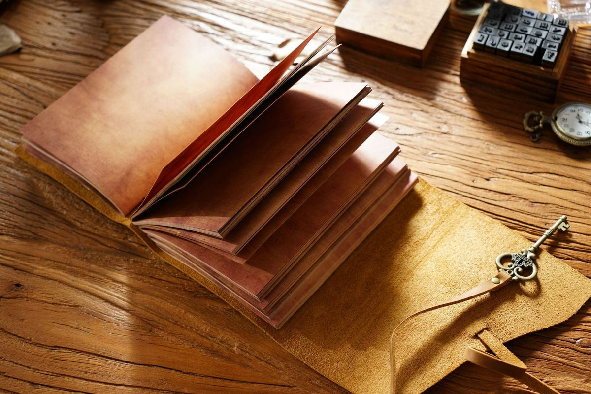 Barrister kraft paper leather journal