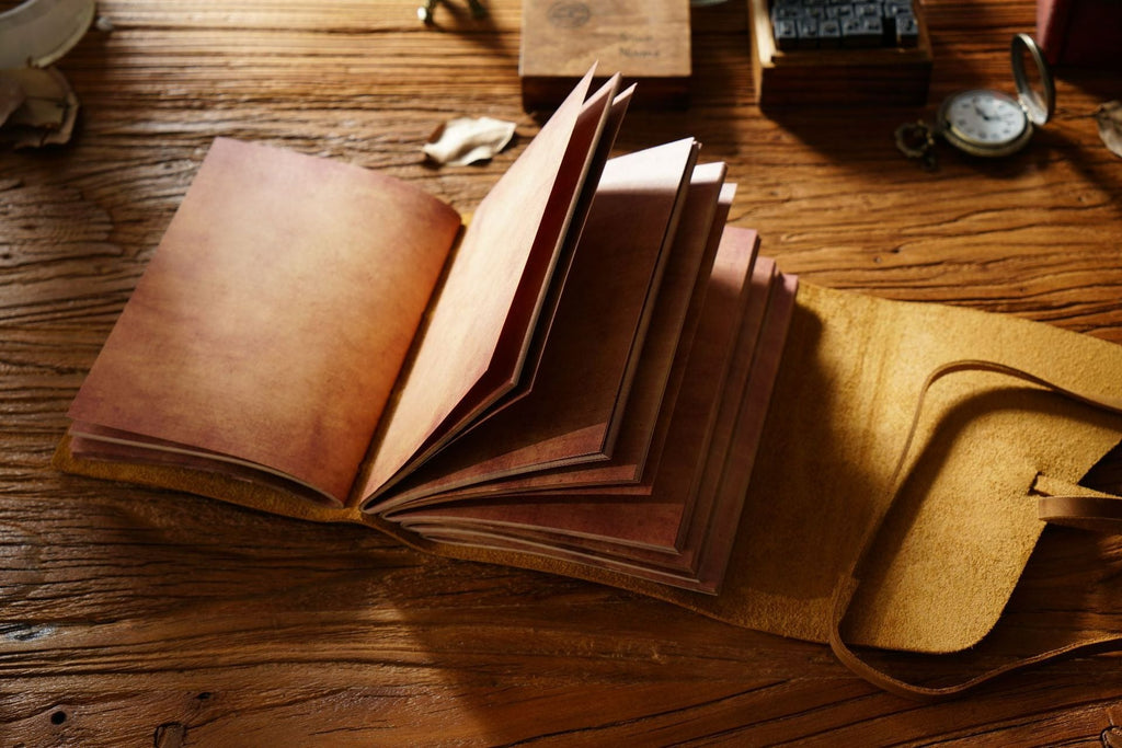 Barrister kraft paper leather journal