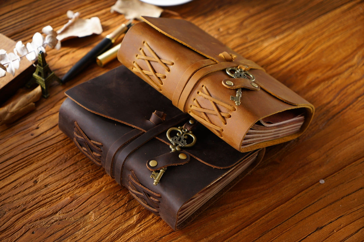 Barrister kraft paper leather journal