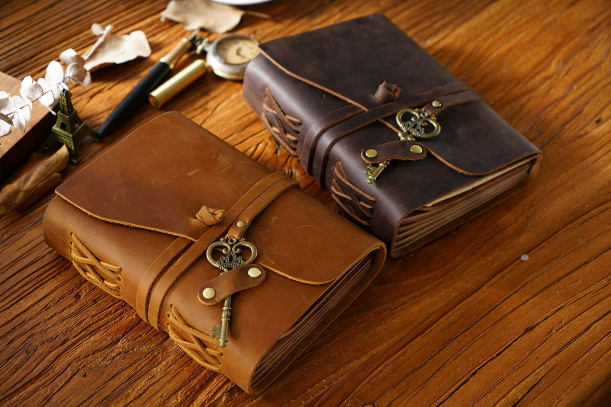Barrister kraft paper leather journal