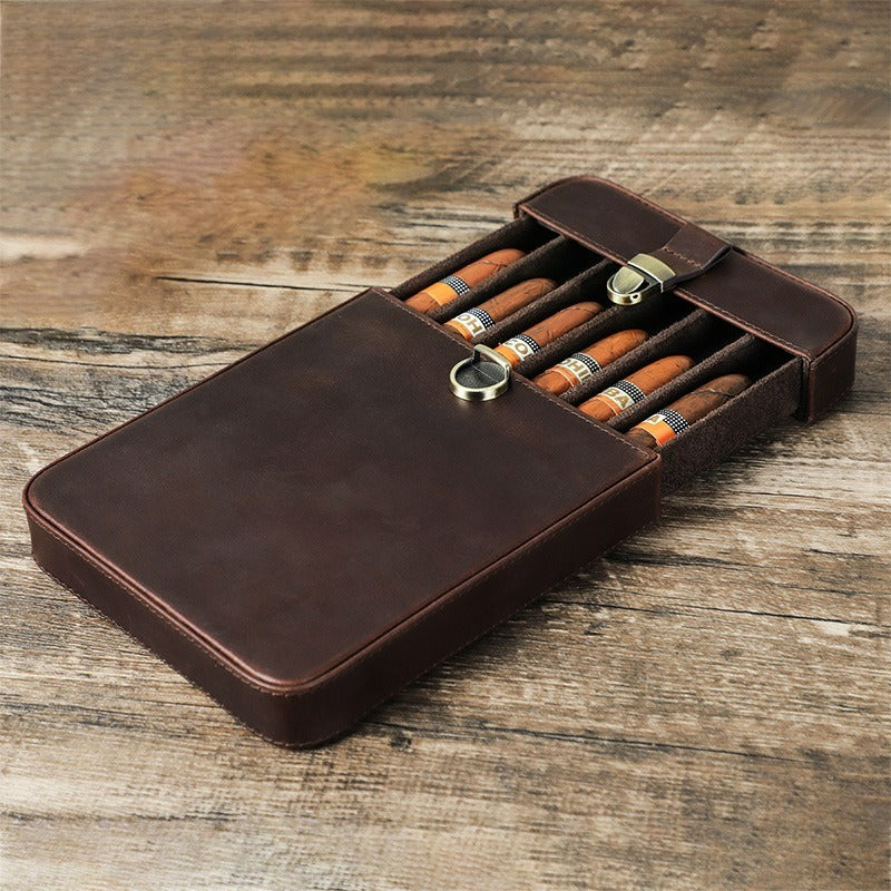 Heritage leather cigar case