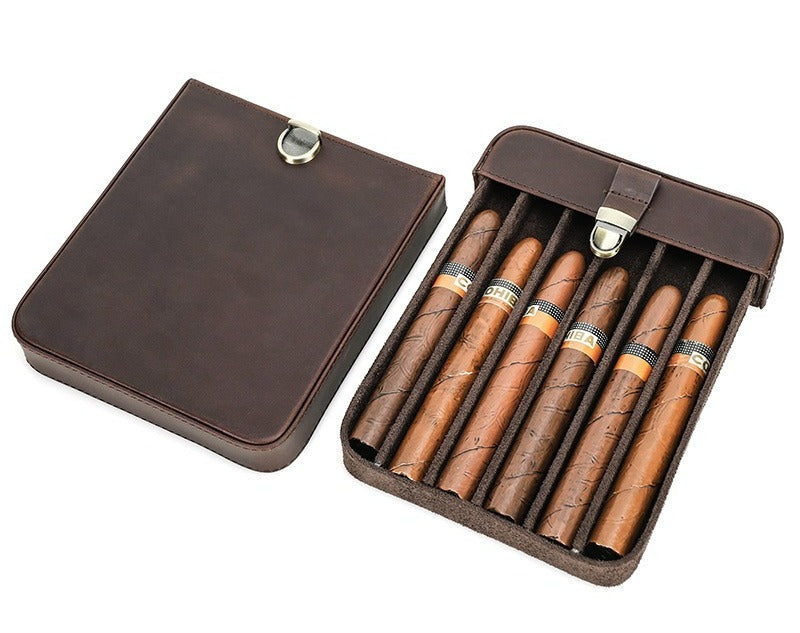 Heritage leather cigar case
