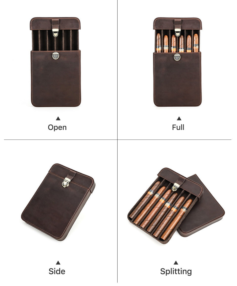 Heritage leather cigar case