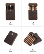 Heritage leather cigar case