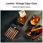 Heritage leather cigar case