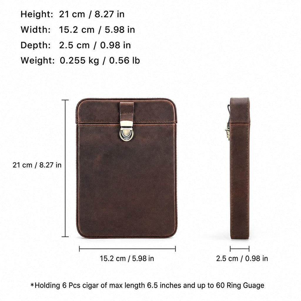 Heritage leather cigar case