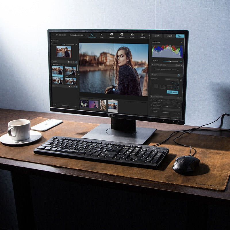 Ledgerline leather desk mat