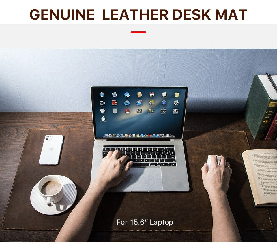 Ledgerline leather desk mat