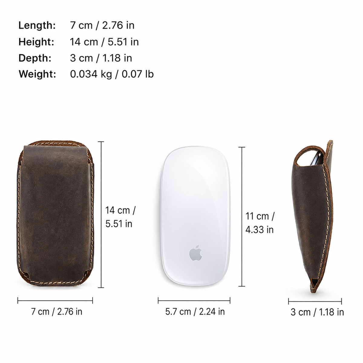 Rivet leather mouse cover