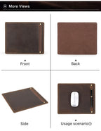 Alderman leather mouse pad with pen slot
