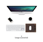 Alderman leather mouse pad with pen slot