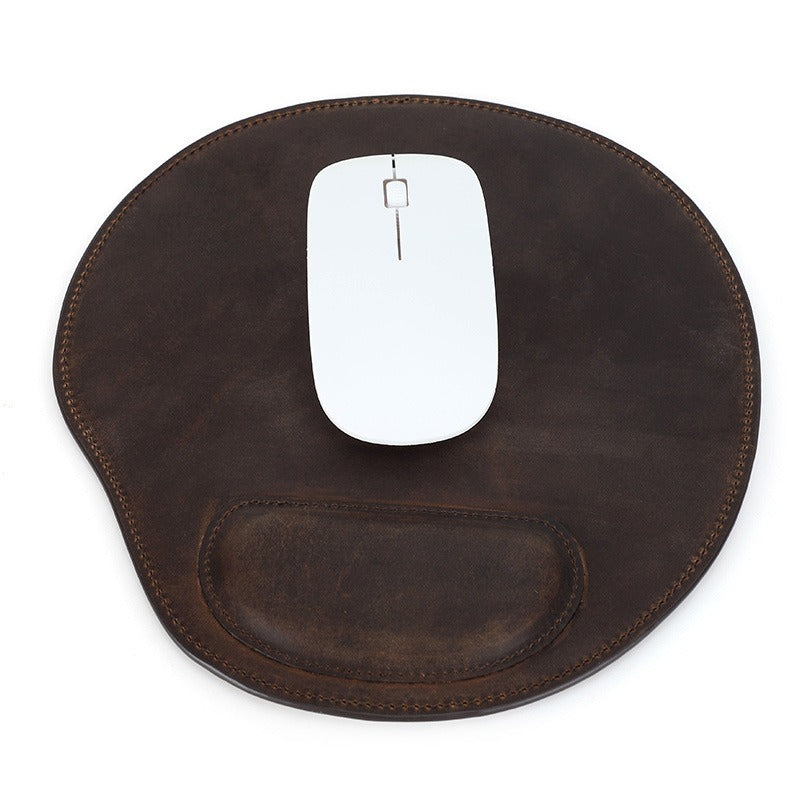 Counselor leather mouse pad with wrist rest