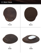 Counselor leather mouse pad with wrist rest