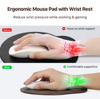 Counselor leather mouse pad with wrist rest
