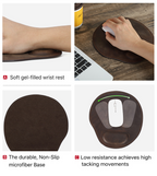 Counselor leather mouse pad with wrist rest