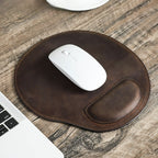 Counselor leather mouse pad with wrist rest