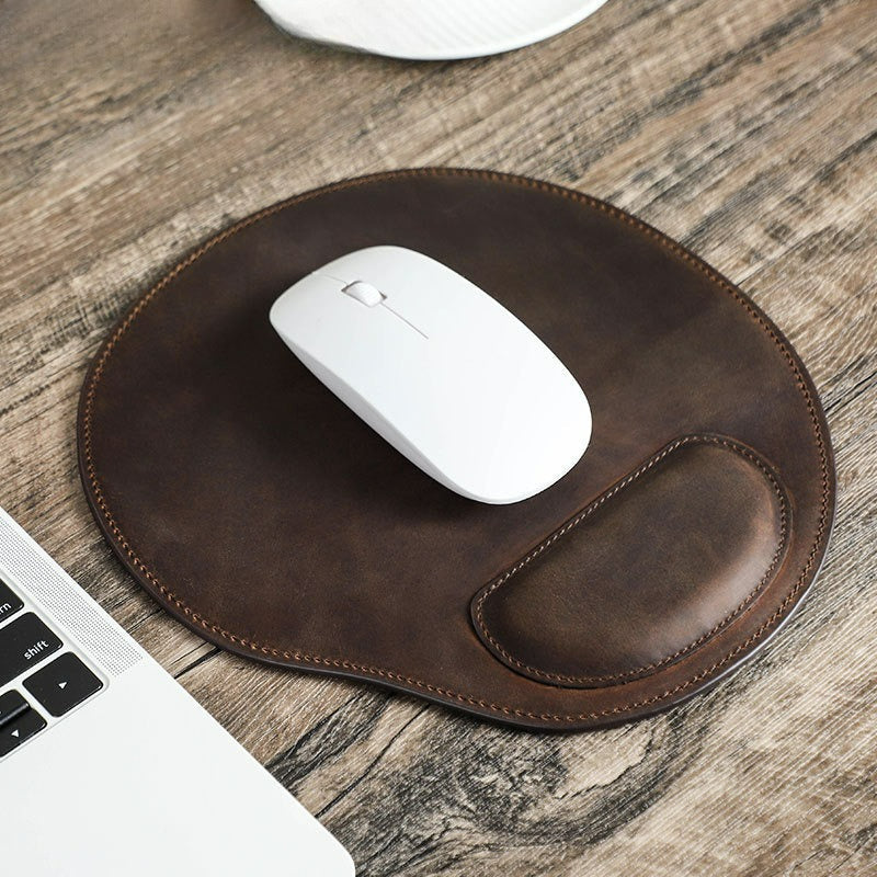 Counselor leather mouse pad with wrist rest