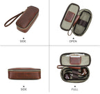 Relic leather pipe case with strap