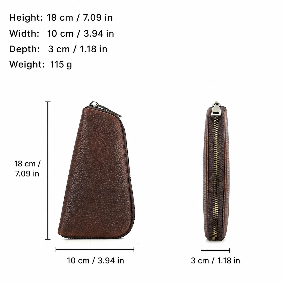 Briar leather pipe pouch