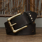 Black The Foreman men's leather belt