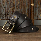 Black The Foreman men's leather belt