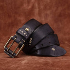 Black The Wrangler men's leather belt