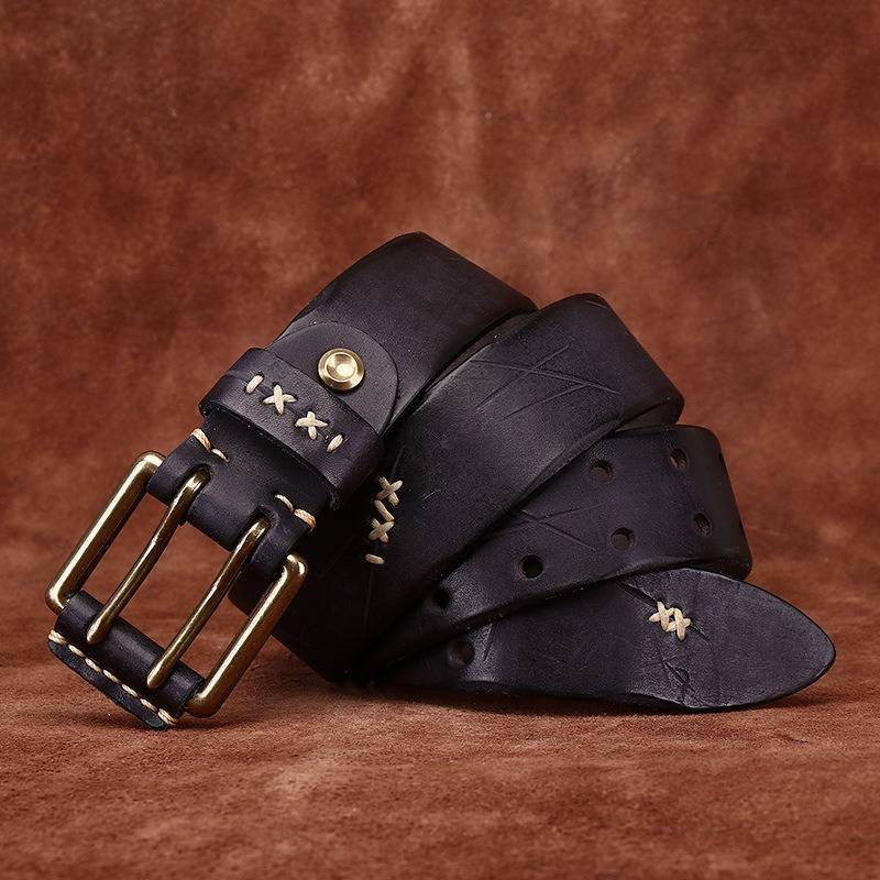 Black The Wrangler men's leather belt