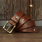 Brown The Foreman men's leather belt