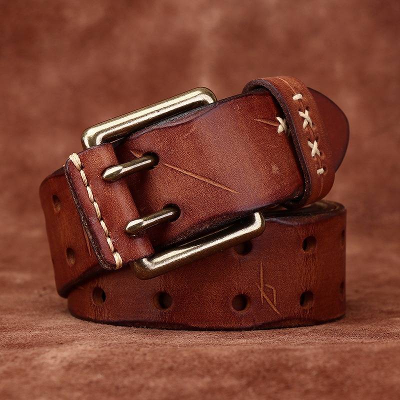 Brown The Wrangler men's leather belt