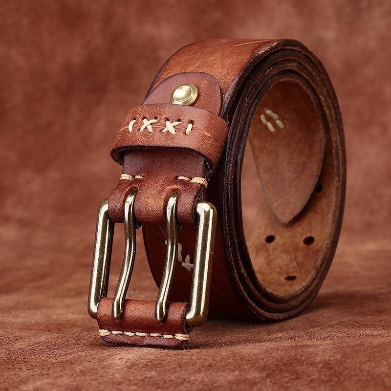 Brown The Wrangler men's leather belt