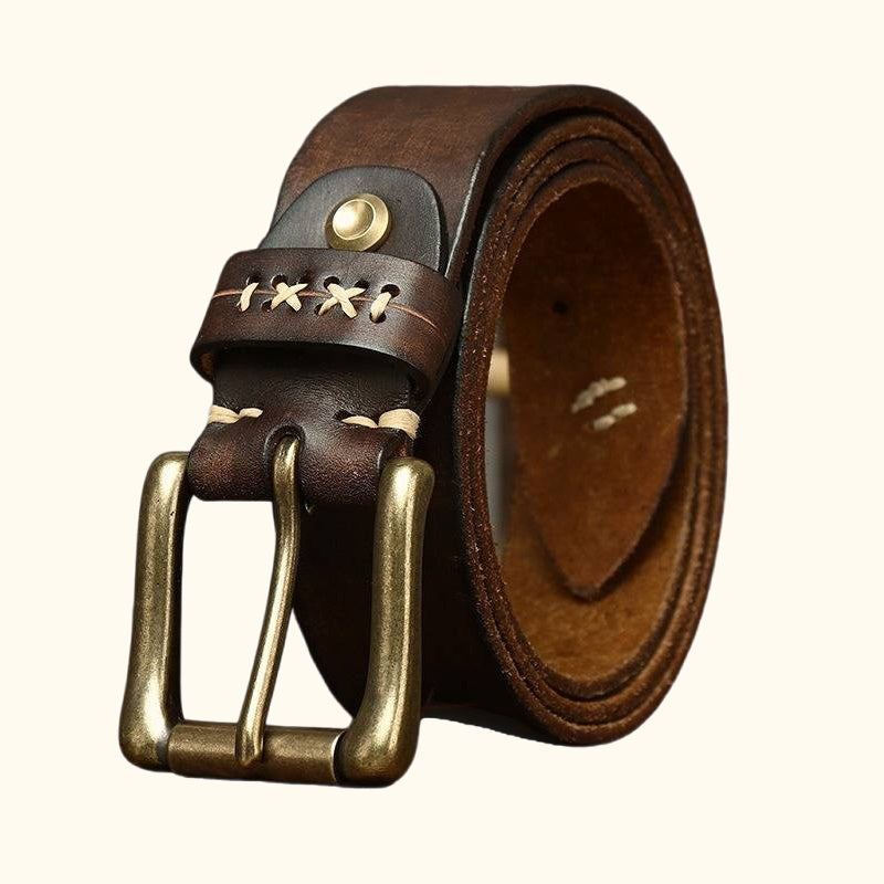 Dark Brown The Foreman men's leather belt