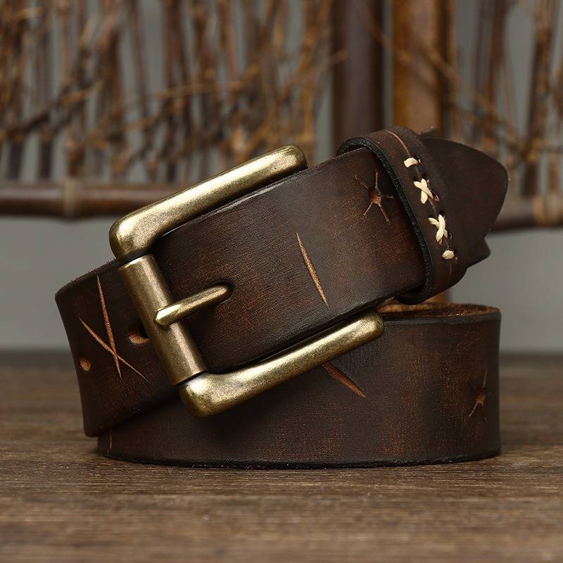 Dark Brown The Foreman men's leather belt