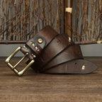 Dark Brown The Foreman men's leather belt