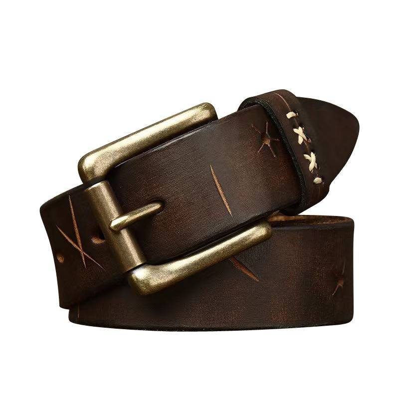 Dark Brown The Foreman men's leather belt