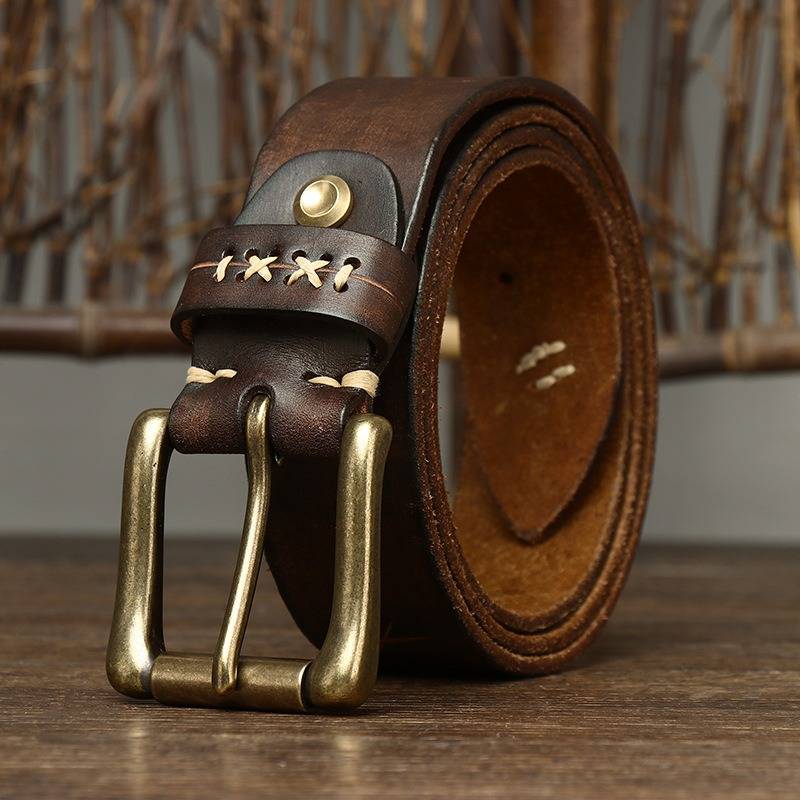 Dark Brown The Foreman men's leather belt